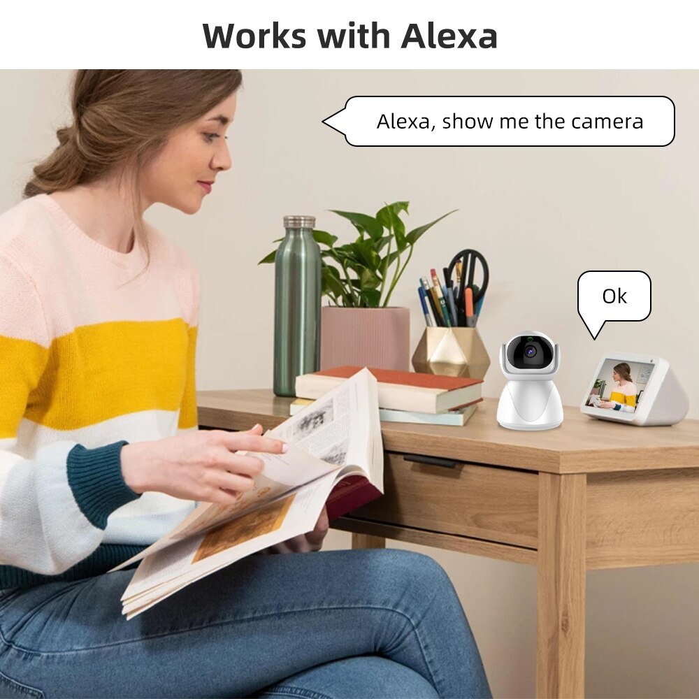 Camara De Seguridad Wifi Inalambrica HD Para Casa Interior Con Audio y Microfono