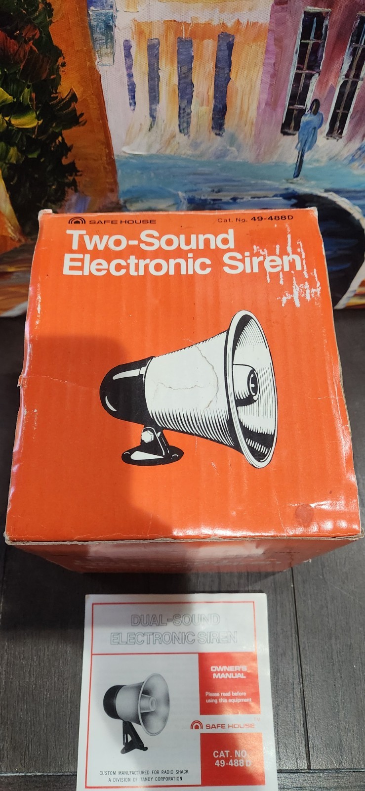 Safe House Two Sound Weatherproof Electronic Siren Vintage Radio Shack Alarm NOS