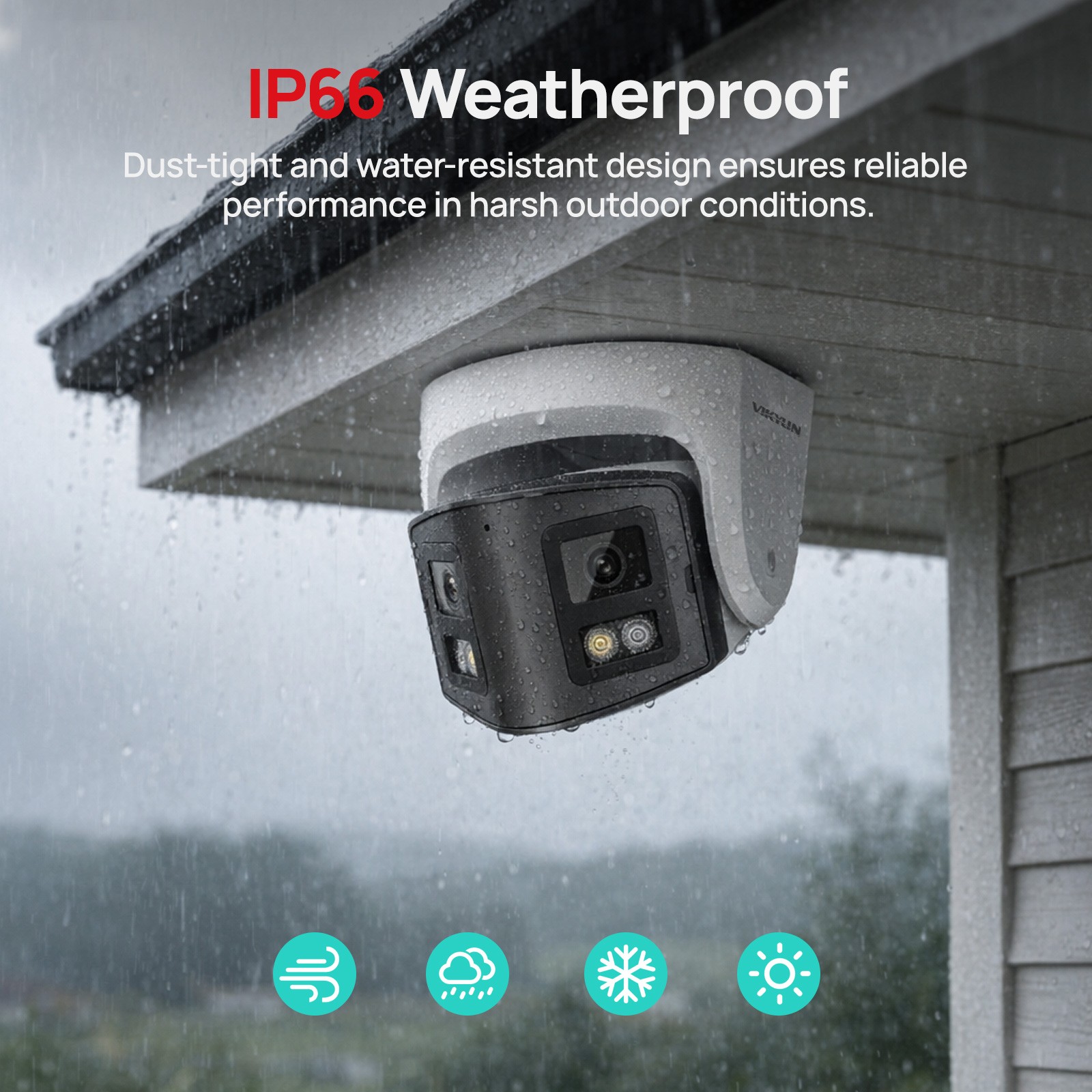 Vikylin 4K 8MP 4MP Panoramic Dual Lens Full Color IR IP Camera POE ONVIF NDAA