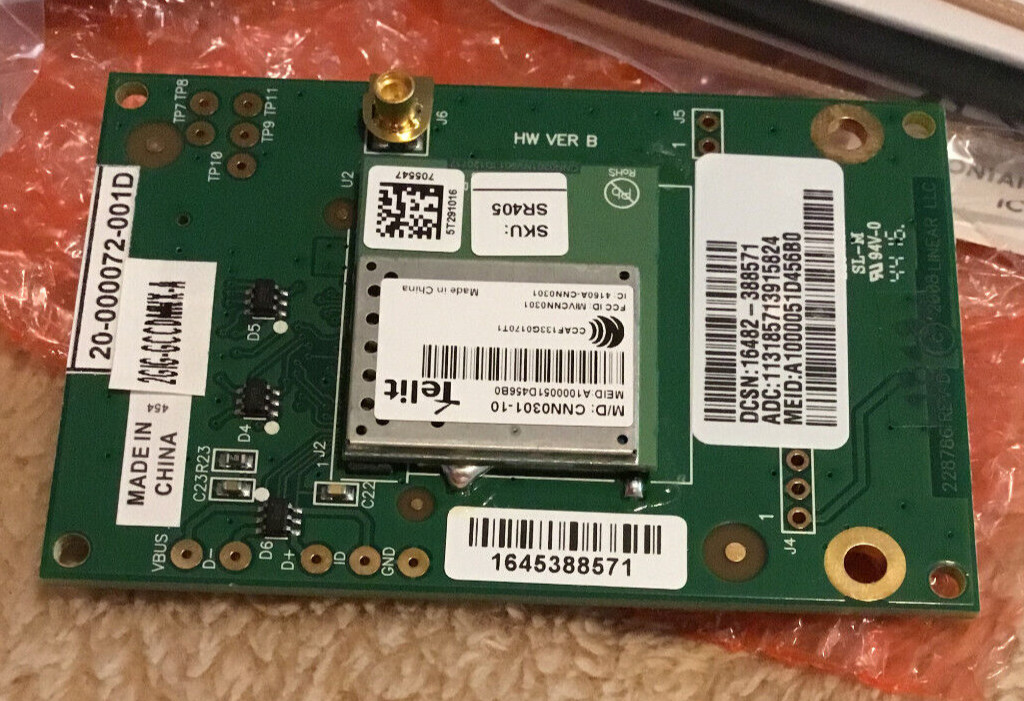 NORTEK 2GIG-GCCDMVX-A CDMA Cellular Telephone Module – Works on Verizon Network