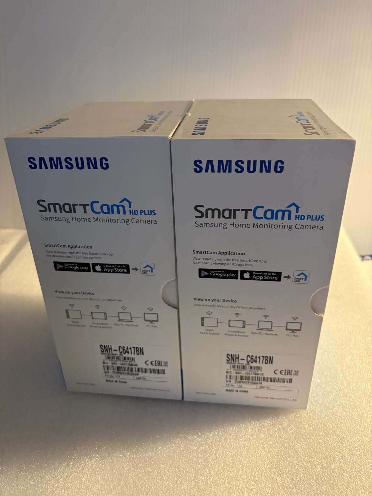 Samsung Wisenet SmartCam White HD Plus Smart Home Wi-Fi Camera 1080P Full HD