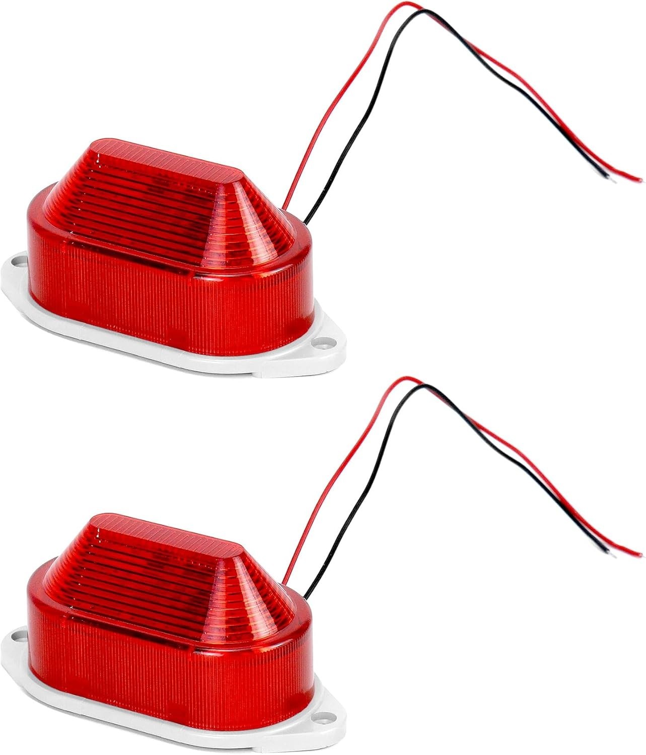 AC110V – 120V Industrial Strobe Siren Alarm Warning Light – Red – 110 dB Loud So