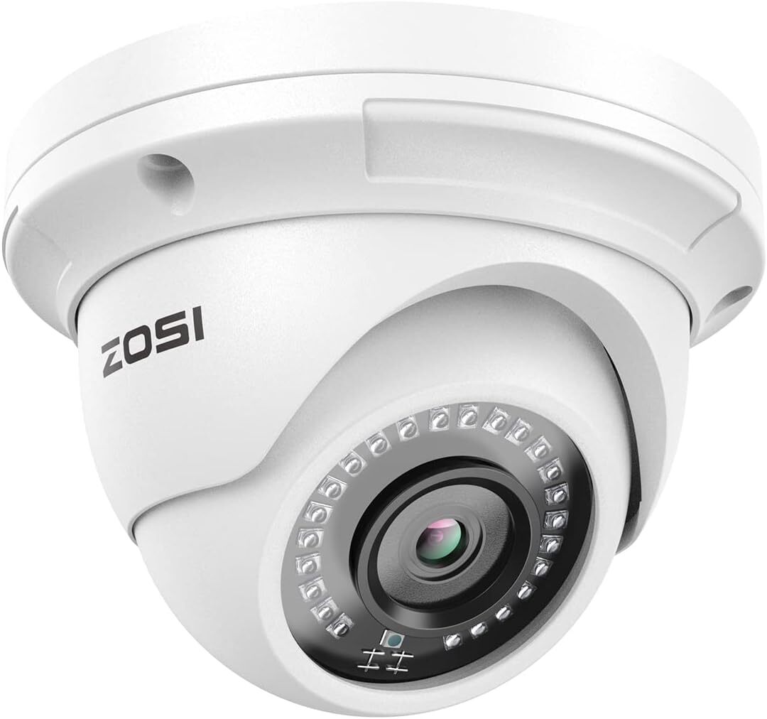 ZOSI 5MP 3K PoE Security Add-on Camera 80ft Day Night Vision Motion Alert IP Cam