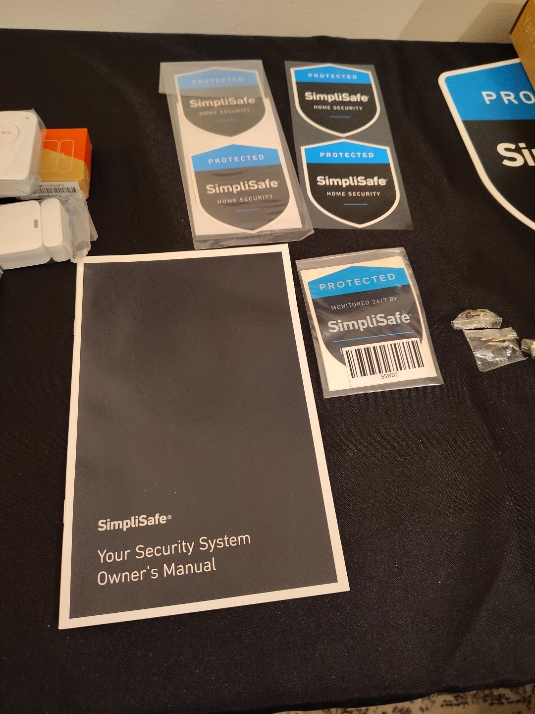 SimpliSafe Home Security 9pc system 24/7 Base Keypad Sensors Keyfob manuals +