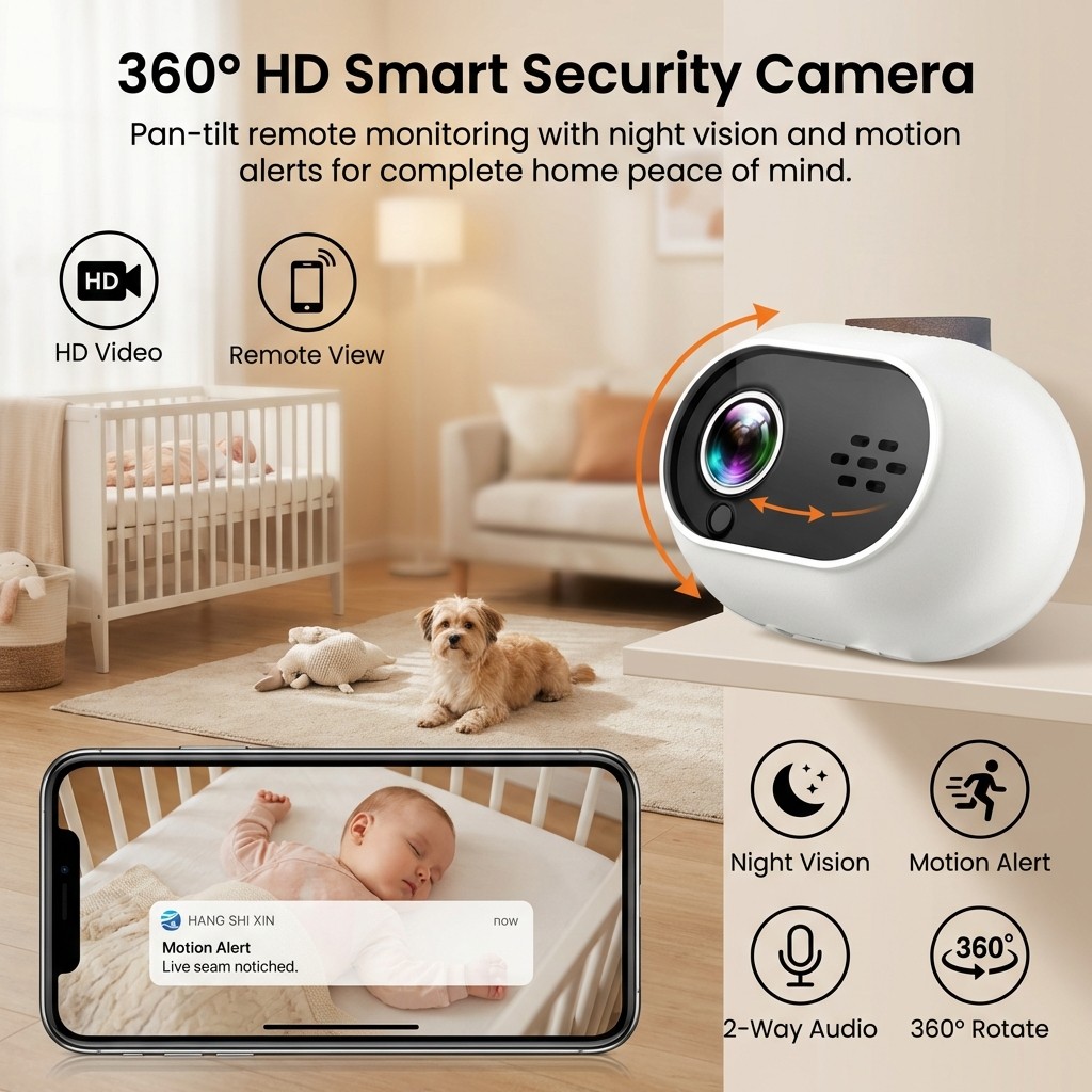 1080P WiFi IP Security Camera Wireless CCTV System Home Indoor Baby Pet Monitor