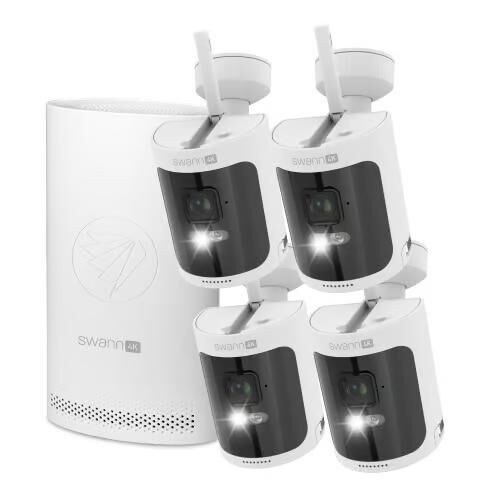 Swann AllSecure 4K Wireless Security Camera Kit NVR Tower Local Cloud Storage