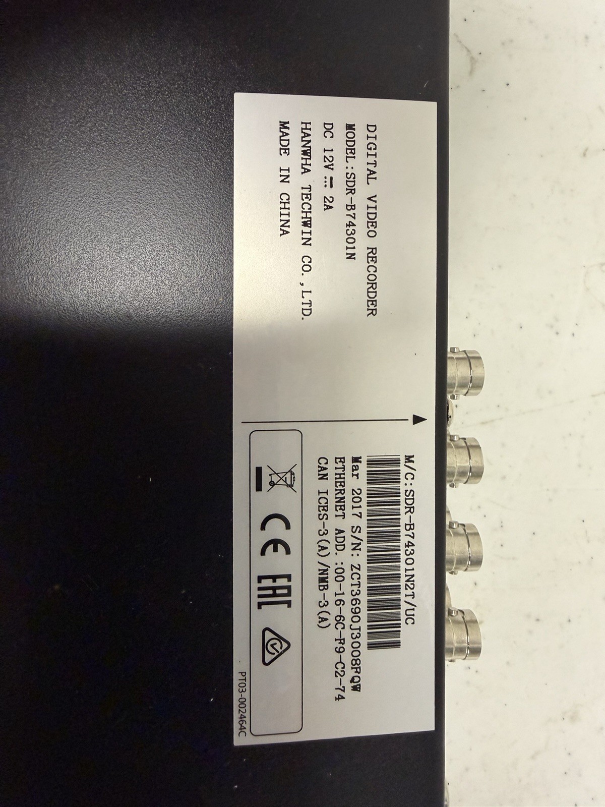 NEVER USED SAMSUNG SDR-B74301N 8-Channel DVR CCTV w/ 4 Cameras Full HD 1080p