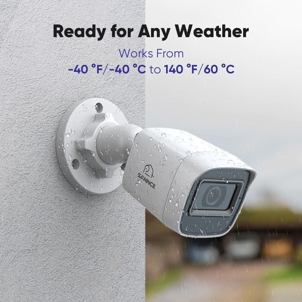 SANNCE 1080P Security Camera System 5IN1 8CH DVR CCTV Outdoor AI Human Detection