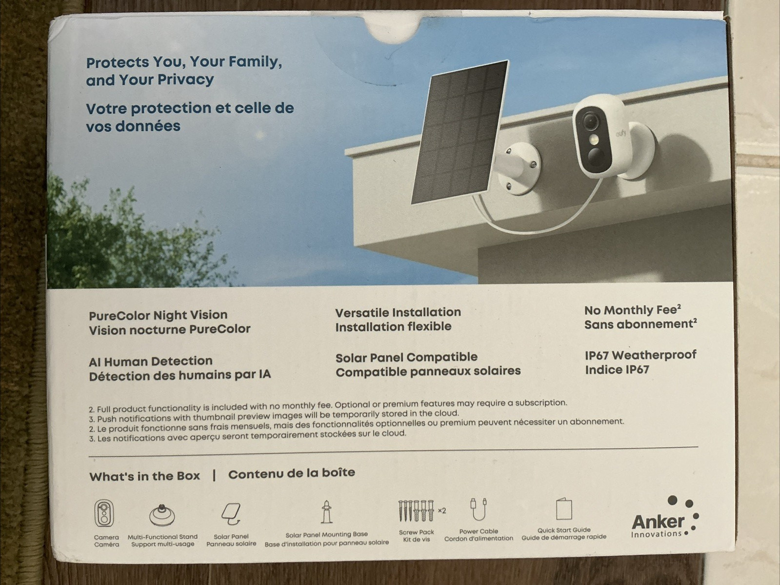 eufyCam C35 with Solar Panel, Wireless Security Camera,White,Color Night Vision