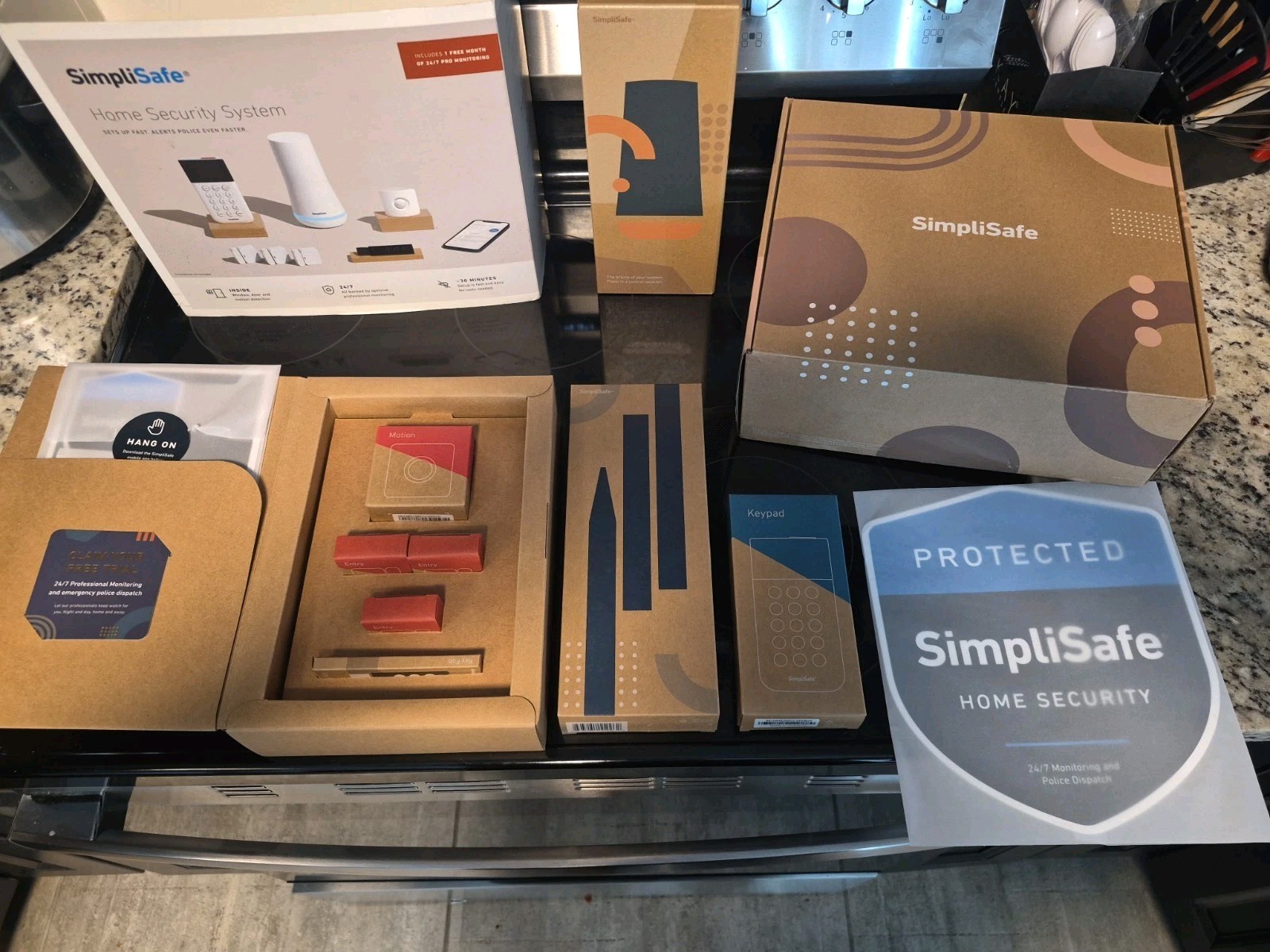 SimpliSafe 9 PIECE Security System Motion Sensor – New Open Box
