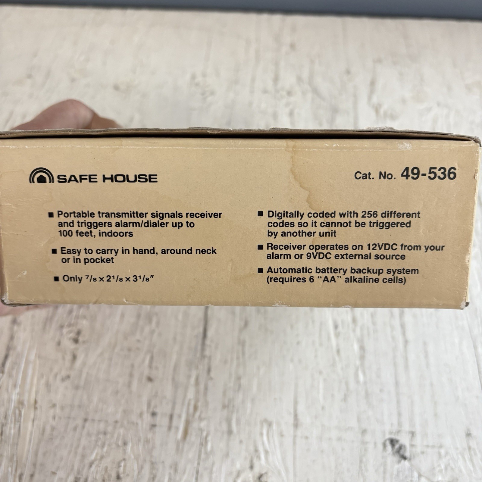 Vintage Safe House Radio Shack Wireless Panic Switch 49-536 New Old Stock Open