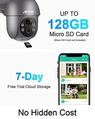 5MP Security Cameras Wireless Outdoor, Solar Camera Wireless with 5MP-Gray
