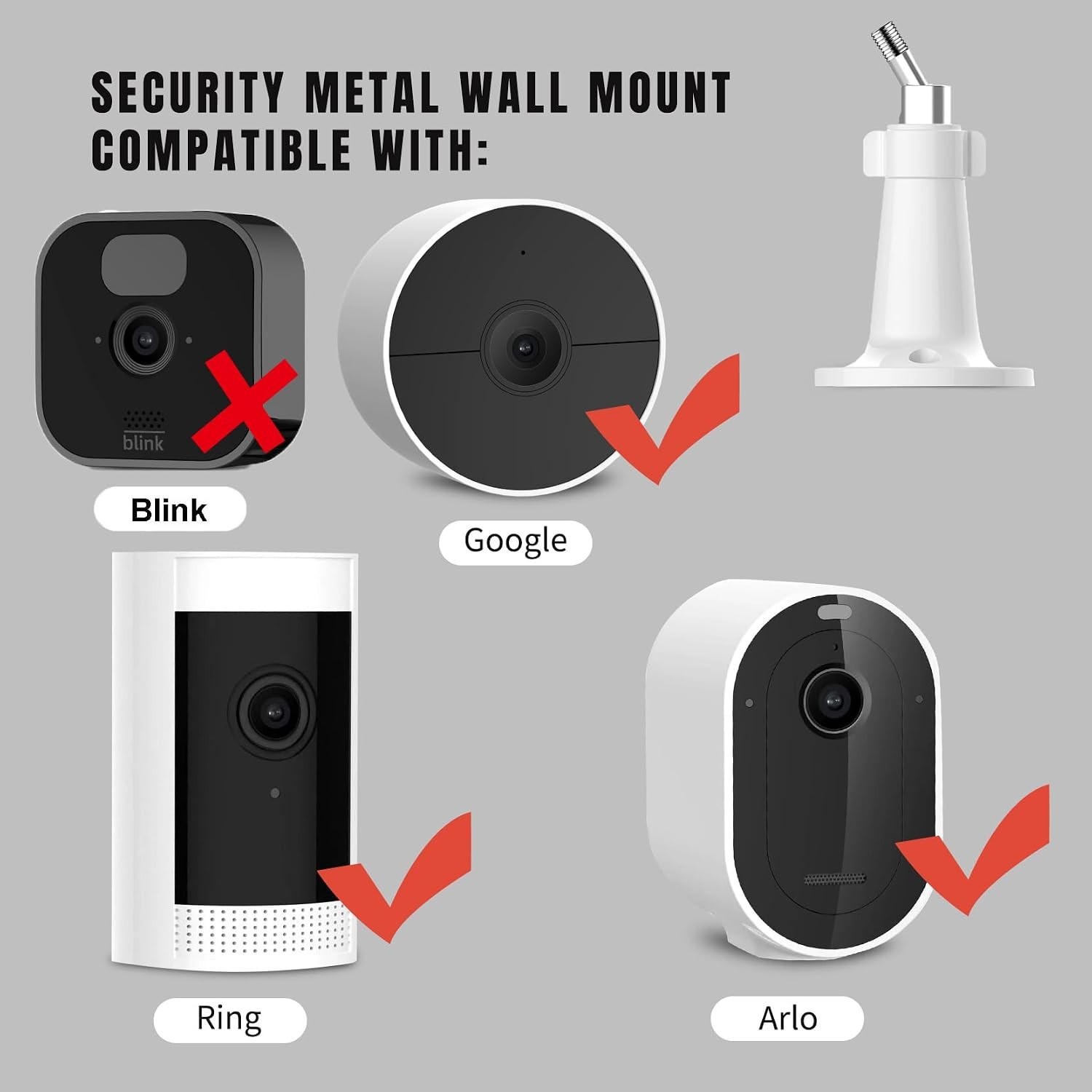 3 Pack Security Camera Wall Mount for Arlo Pro, Arlo Pro 2, Arlo Ultra, Arlo …