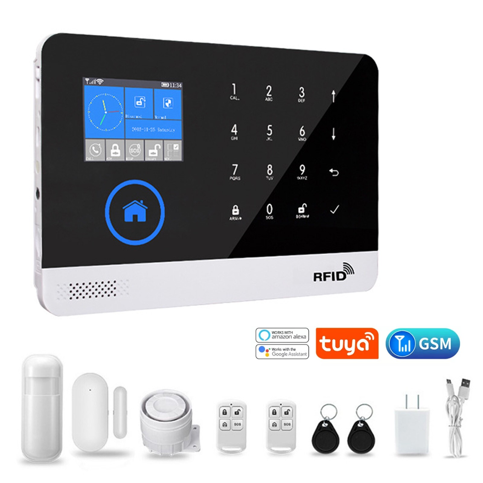 App Control Wireless Alarm System for Home Burglar Security Smart House KitAI