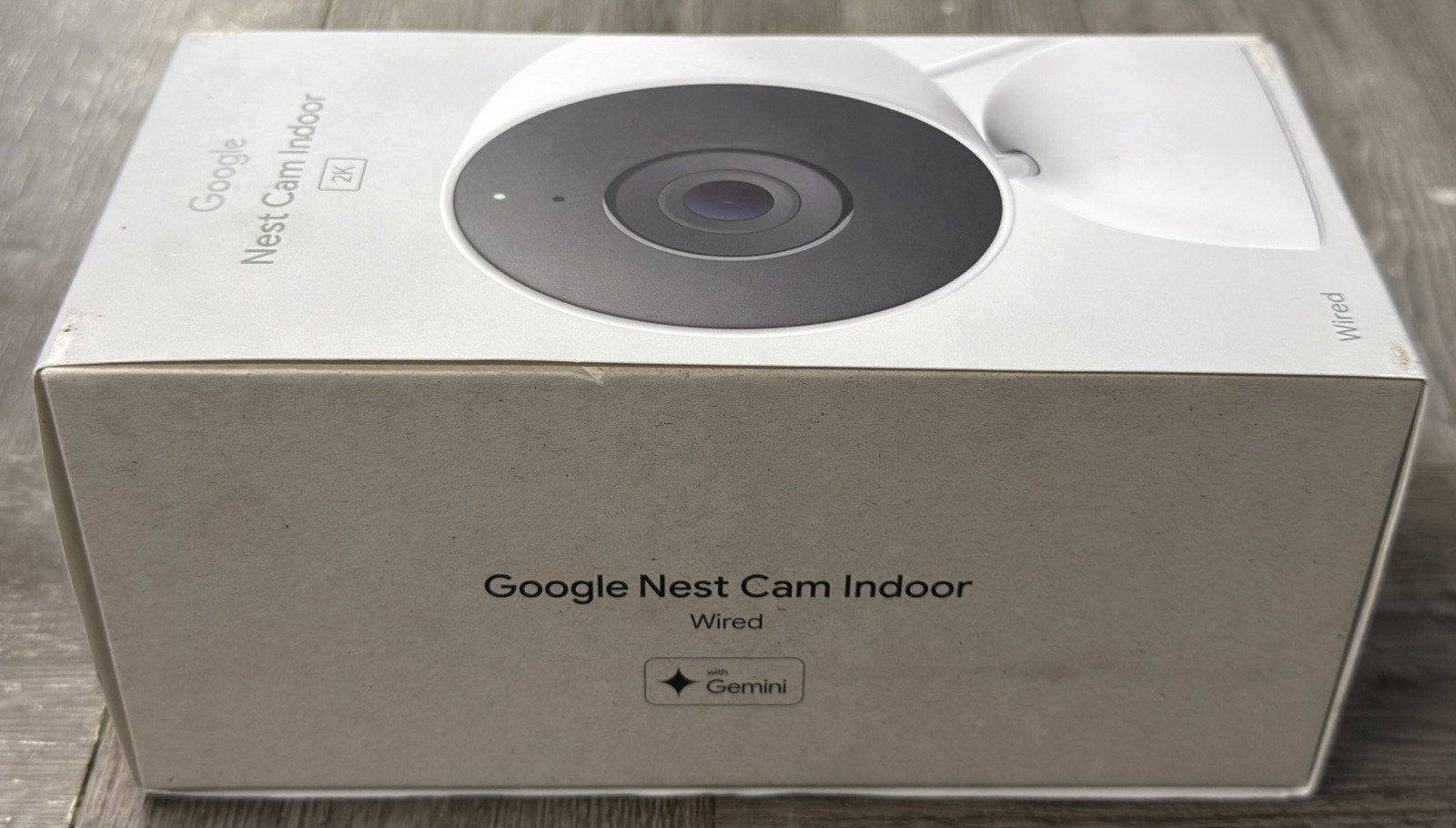 Google Nest Cam Indoor 2K (Wired, 3rd Gen) Snow #GA09973-US (NEW/SEALED)