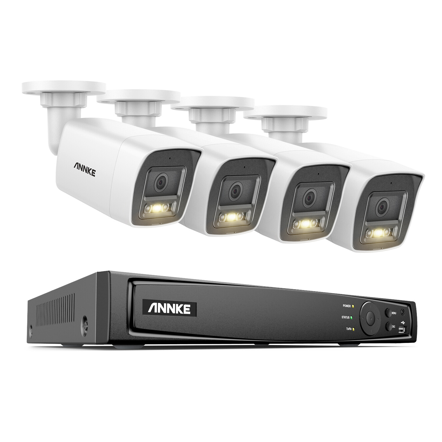 ANNKE 12MP 16CH NVR Color Night 4K Audio POE Security Camera System AI Detection