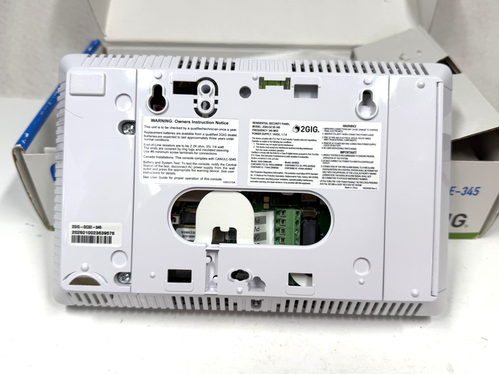 2GIG GC3E-345 7″ Touch Screen Security and Control Panel For Parts and Repair