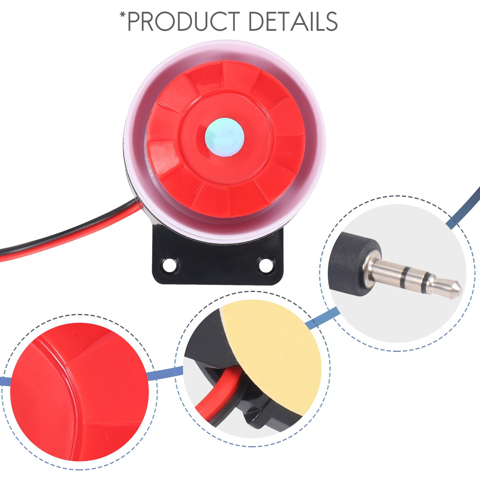 Wired Siren for Home Security Alarm System Horn Siren 120dB 12V W6P56820