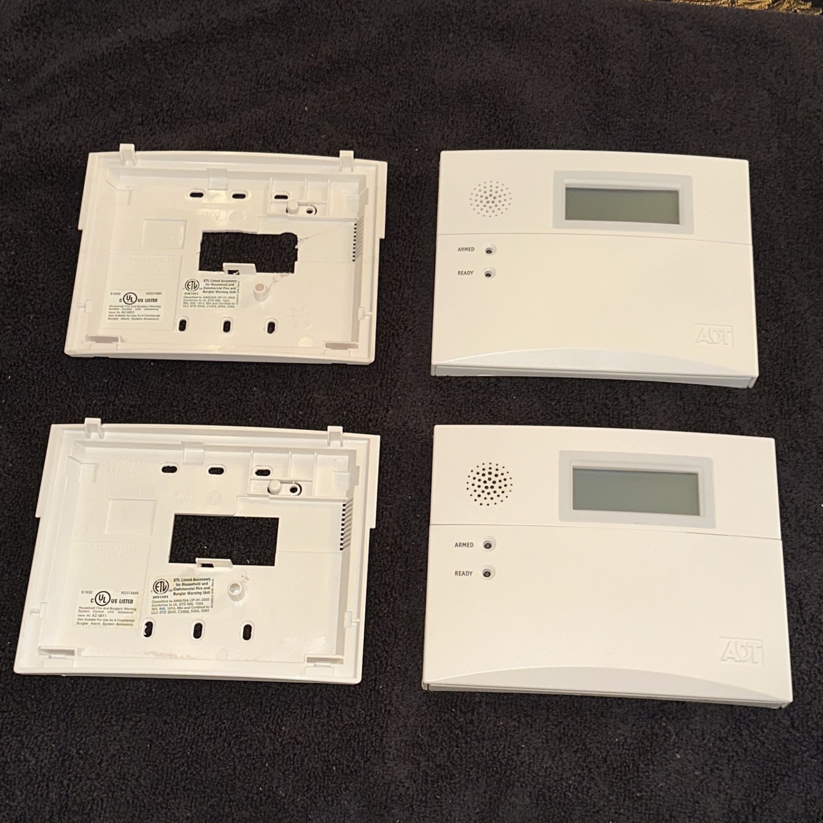Lot of 2 ADT Safewatch Pro 3000 Security Keypads 6150ADT Power Tested Used Bundl