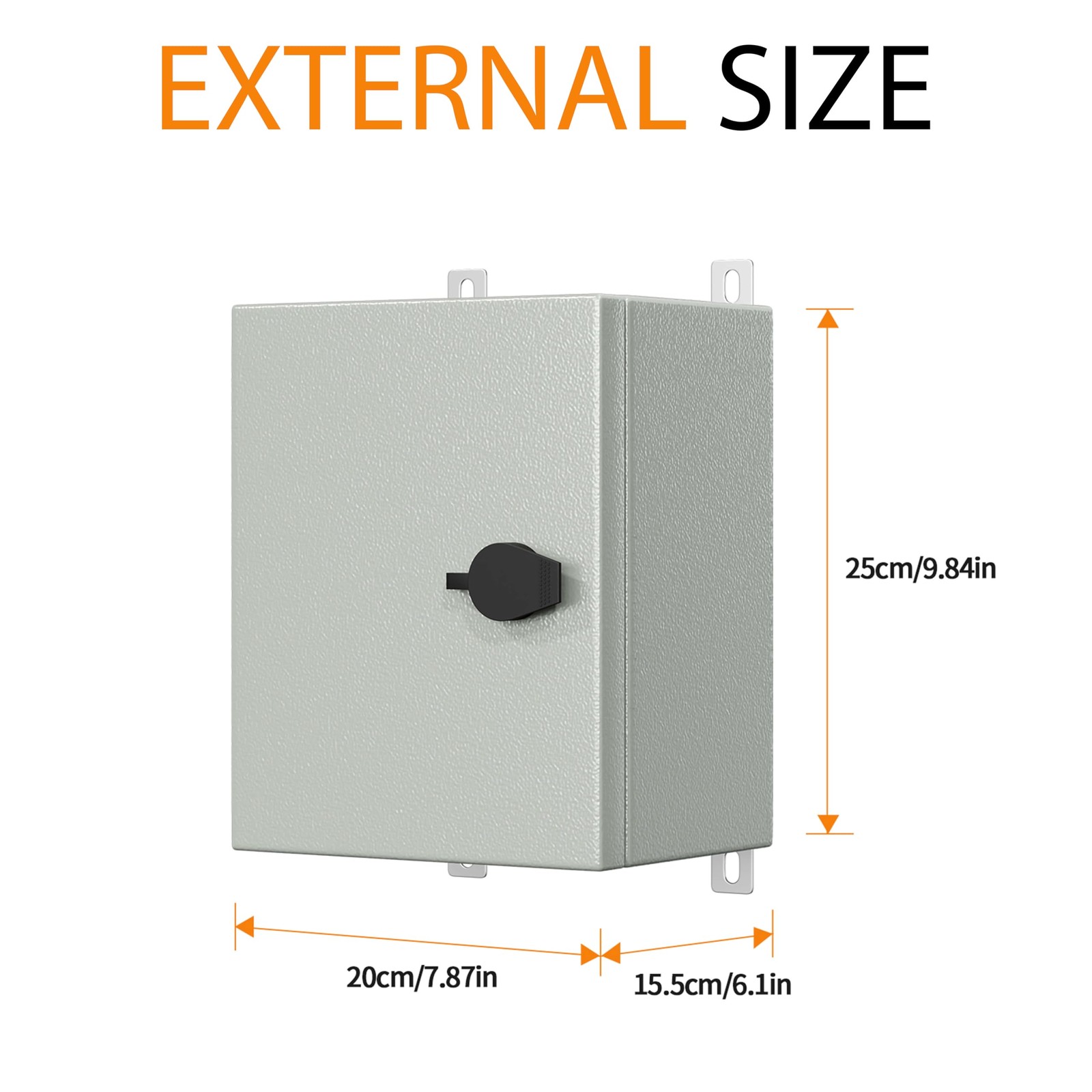 Metal Enclosure, IP65 Waterproof Electrical Box for 10″×8″×6″, Grey