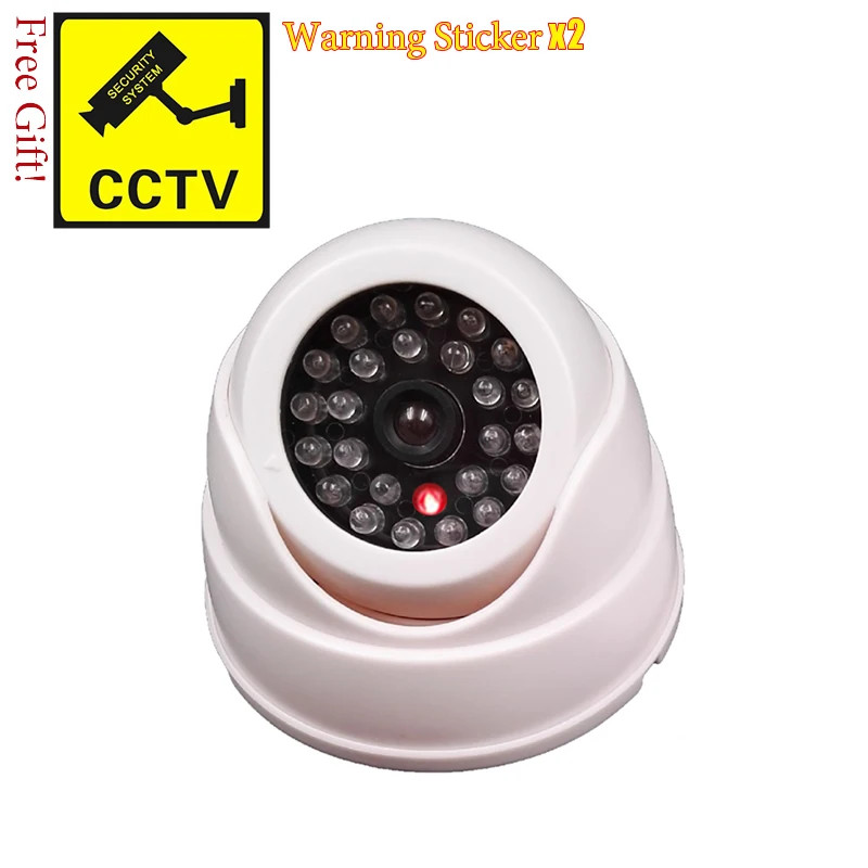 Fake Dome CCTV Dome Camera Fake Flashing LED Outdoor Indoor Battery