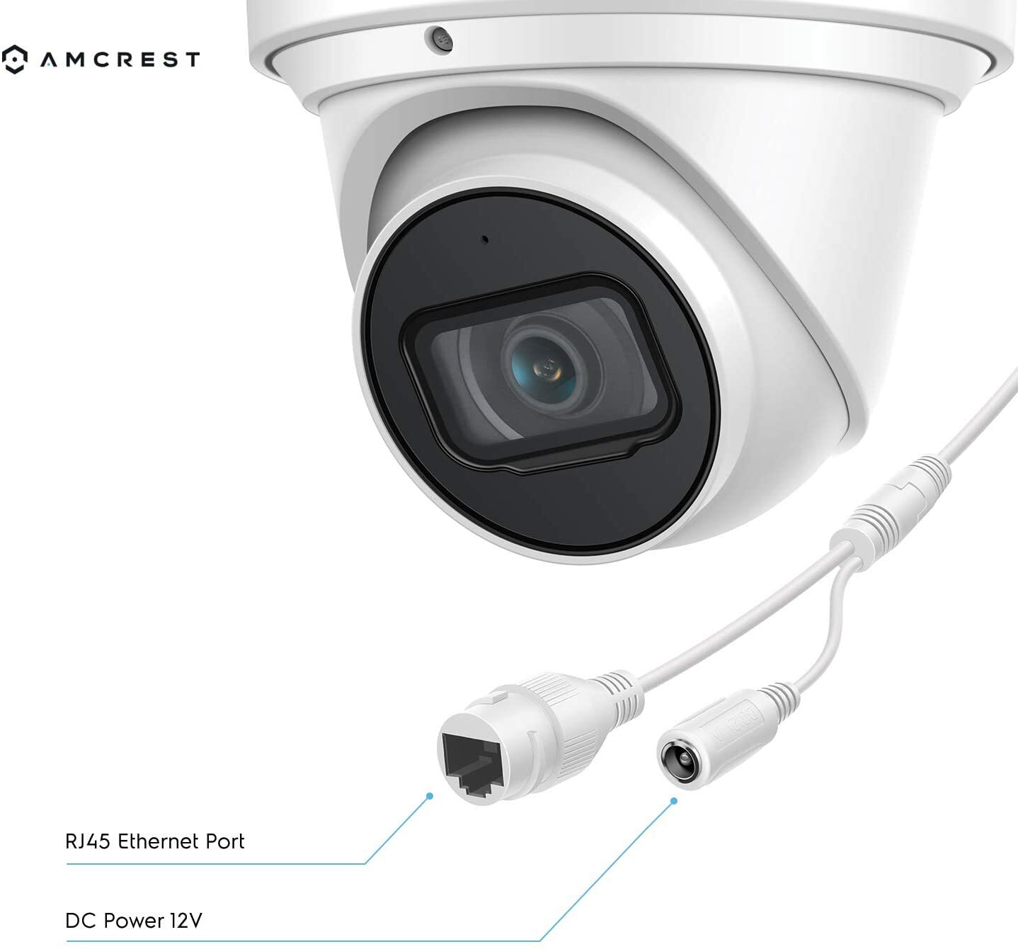 Amcrest UltraHD 4K PoE Outdoor Security IP Camera 8MP System Turret Mic Warranty