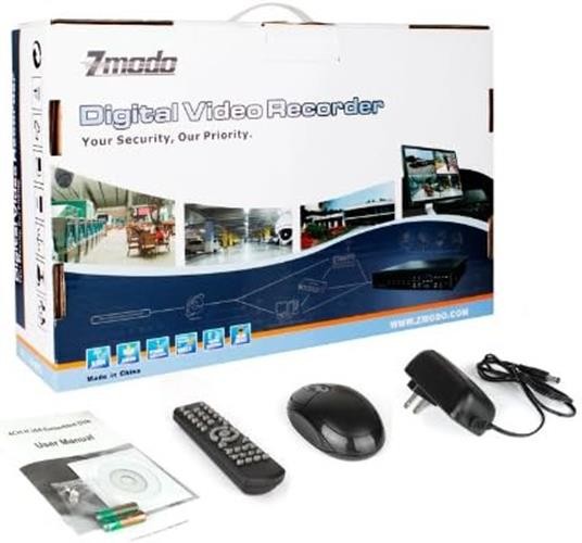 Zmodo Wired 4CH 500GB DVR Outdoor CCTV Surveillance Security Camera System Kit