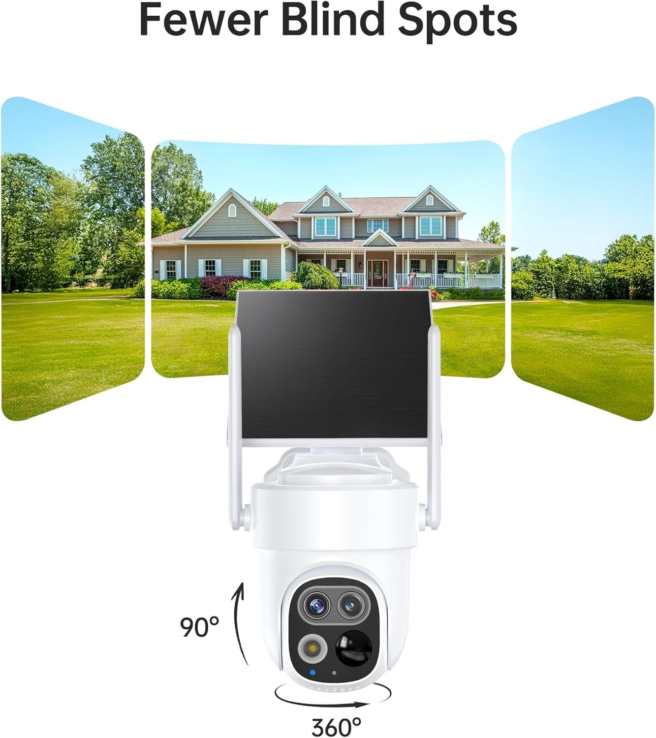 Solar Security Cameras Wireless Outdoor 4-Pack with NVR, Dual-Lens 4K (2K+2K) PT