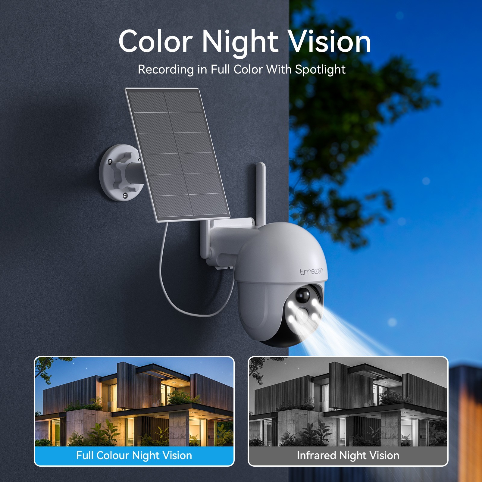 4MP Solar Security Cameras Outdoor Wireless 4-Cam Kit 2-Way Audio Night Vision