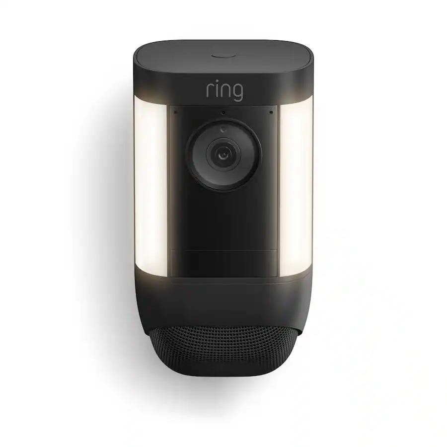 Ring Spotlight Cam Pro Battery 2K HD Dual-Band WiFi 3D Motion Black Excellent