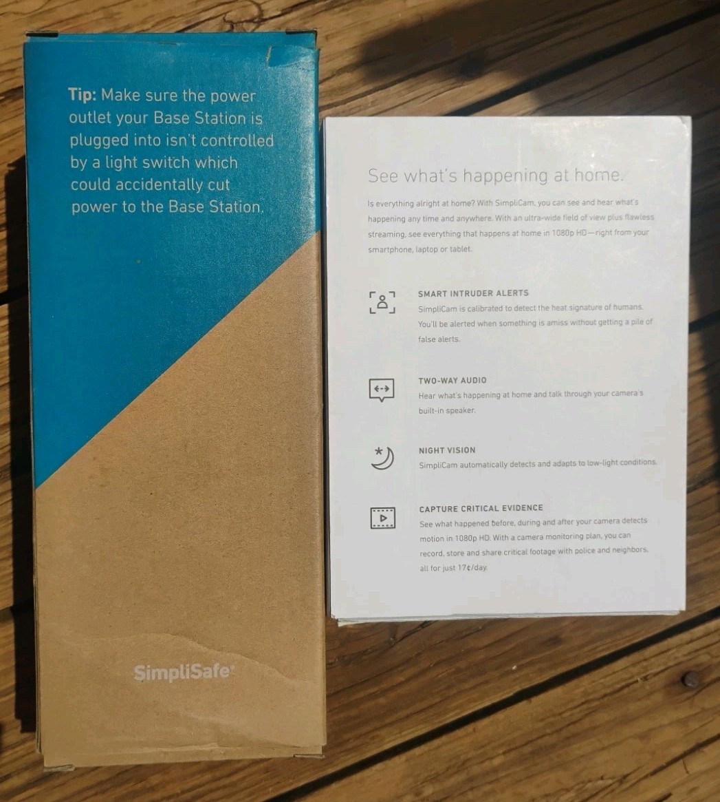 SimpliSafe SimpliCam 1080p Wireless Security Camera Black With Base Station New