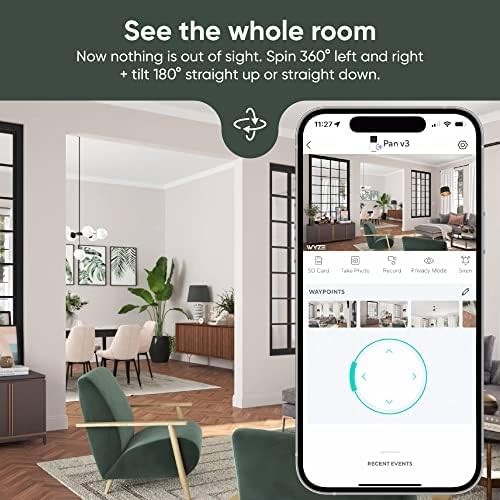 WYZE Cam Pan v3 Indoor/Outdoor IP65-Rated 1080p Pan/Tilt/Zoom 2-Pack, White