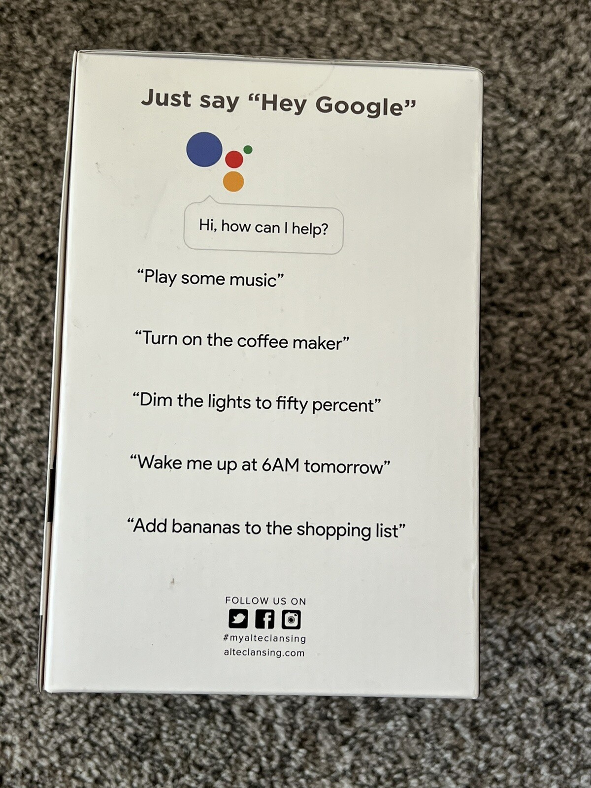 ALTEC LANSING Voice-Activated Security 360 Camera w/ GOOGLE ASSISTANT ~ NEW