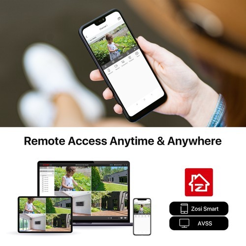 ZOSI 8CH 1080P Outdoor Security Camera System 5MP Lite Surveillance CCTV DVR Kit