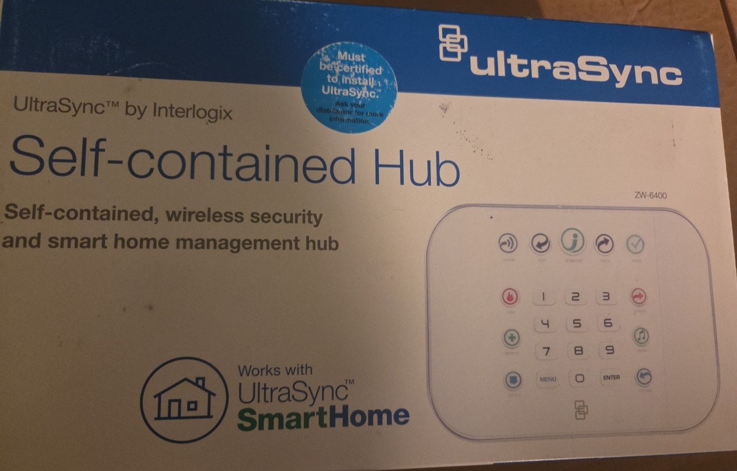 ULTRASYNC by by INTERLOGIX Self-Contained wireless security Hub ZW-6400