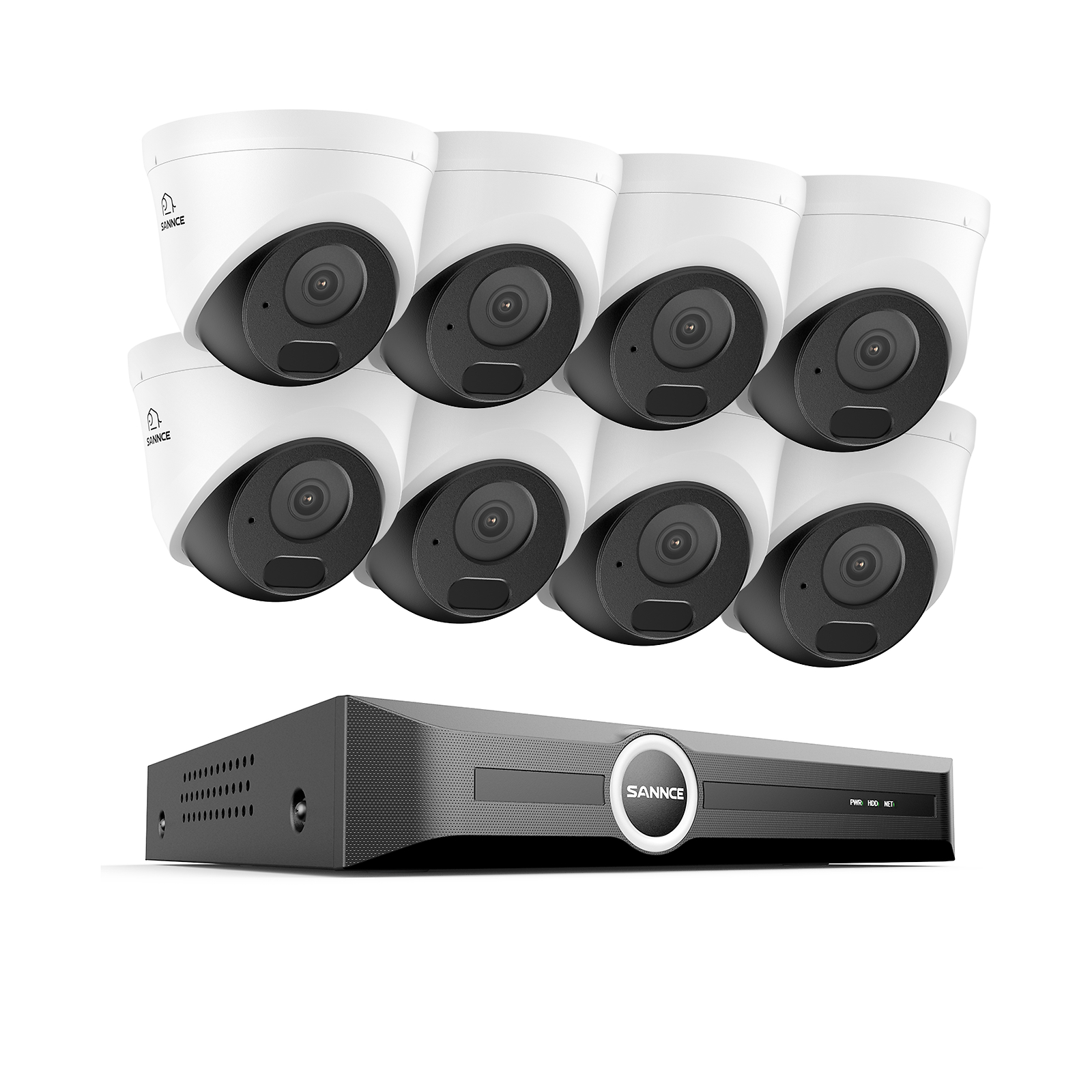 SANNCE 8CH 6MP NVR 3MP Audio Recording POE Security Camera System IR Night IP67