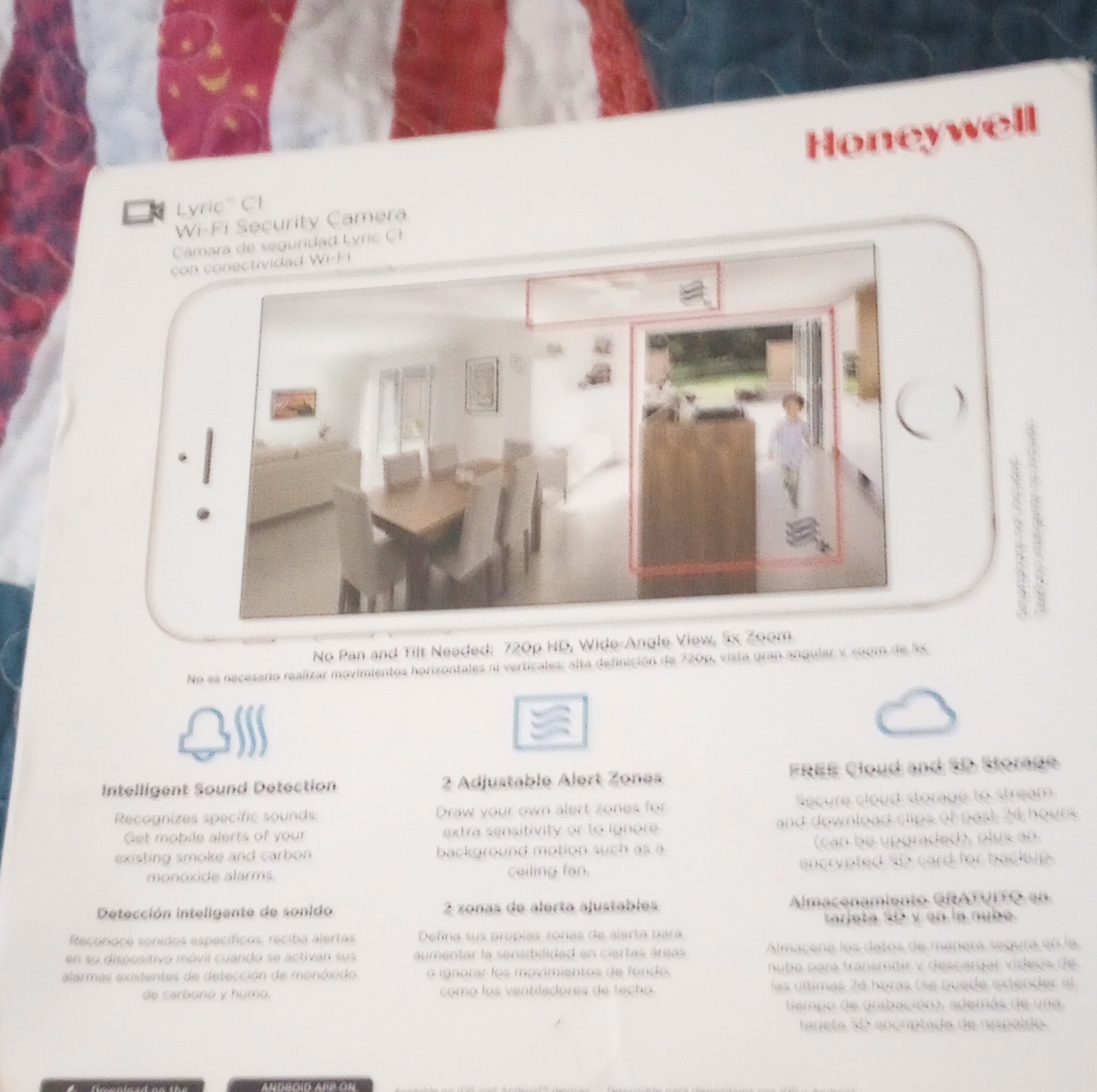Honeywell Lyric C1 Wi-Fi 720p Security Camera, Sound Detection, Cloud Storage