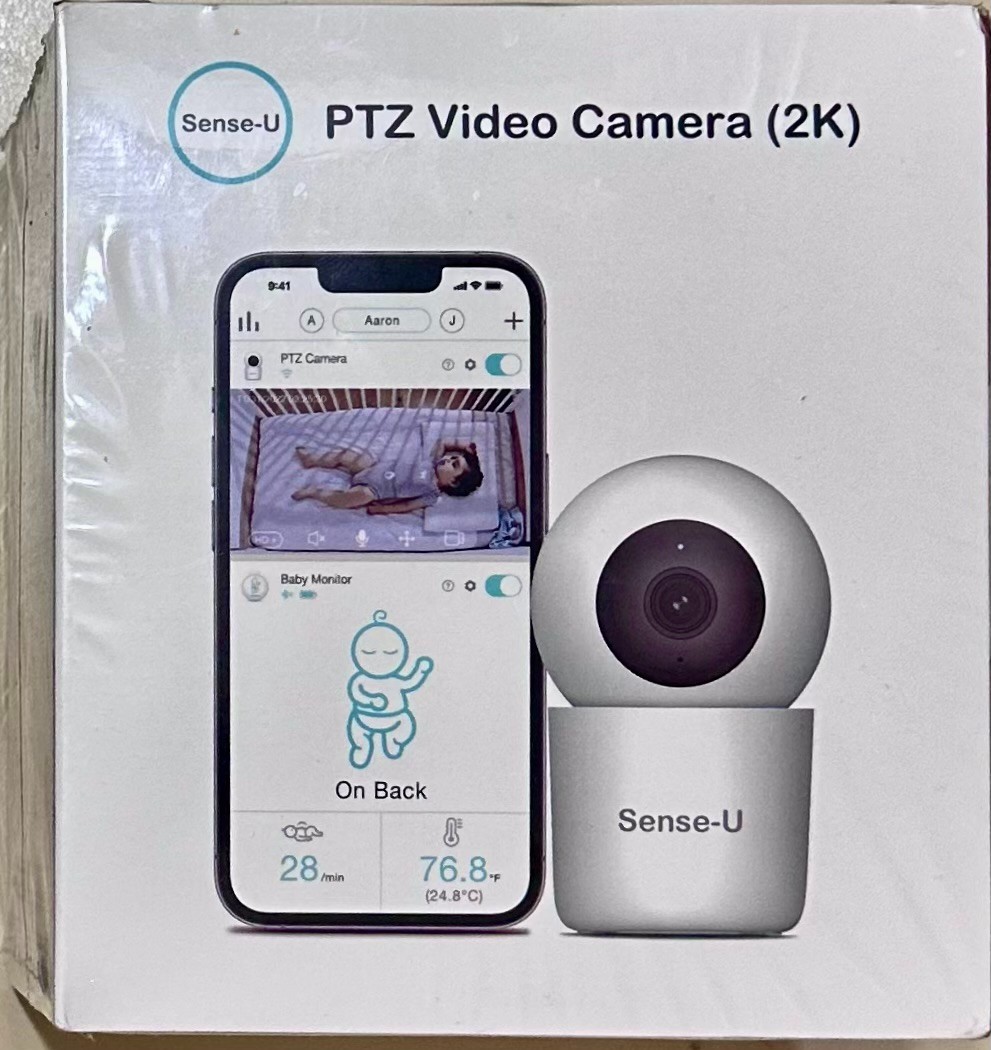 Camera Surveillance Security Recorder Sense-U PTZ Smart 2K Video Baby Monitoring