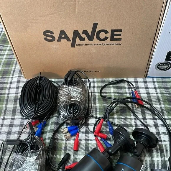 SANNCE DVR Video CCTV Security Camera System Indoor Outdoor 4 Cameras