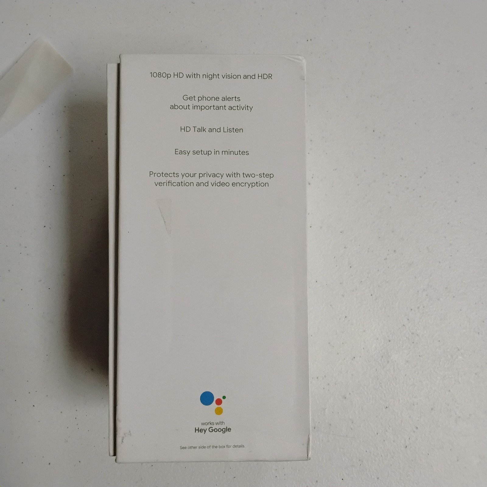 Google Nest Cam Indoor Wired 2nd Generation White GA01998-US