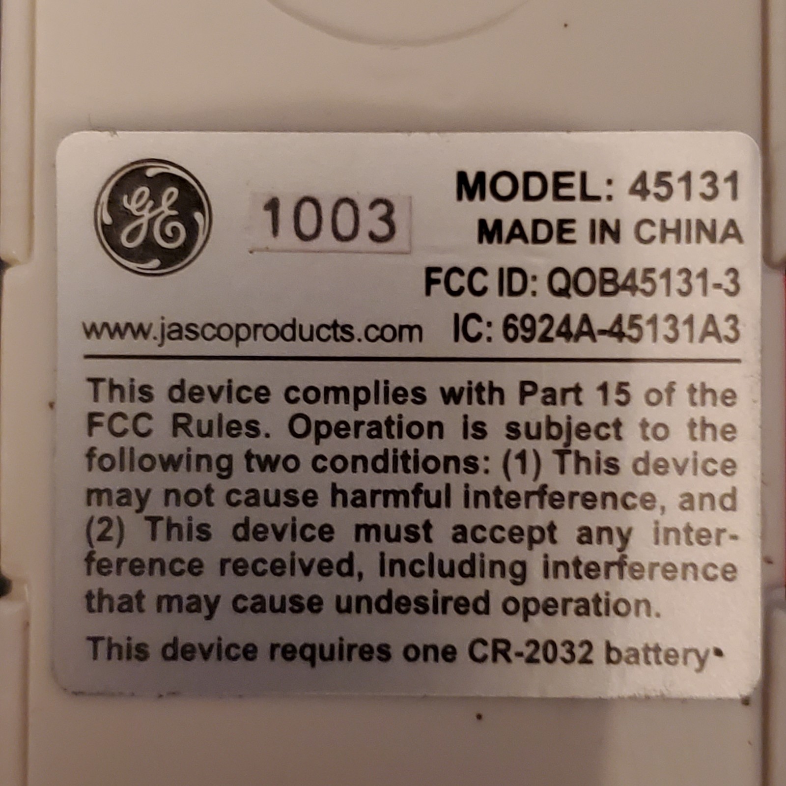 GE Choice Alert Wireless Alarm System Window/Door Sensor-Never Used-Not Tested