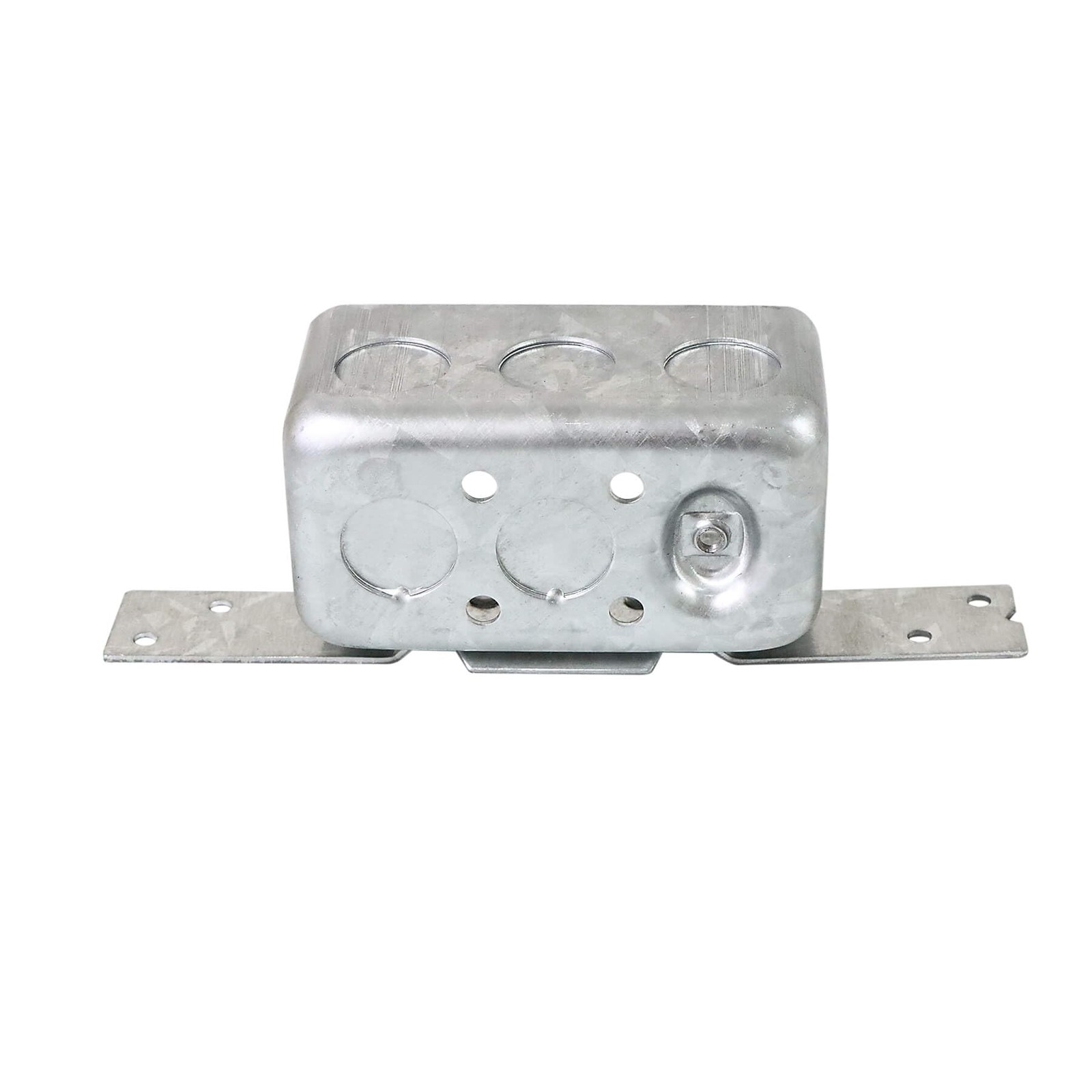 Qlvily 8 Packs 4 x 2 Inch Metal Electrical Box with Bracket, 1/2 Silver