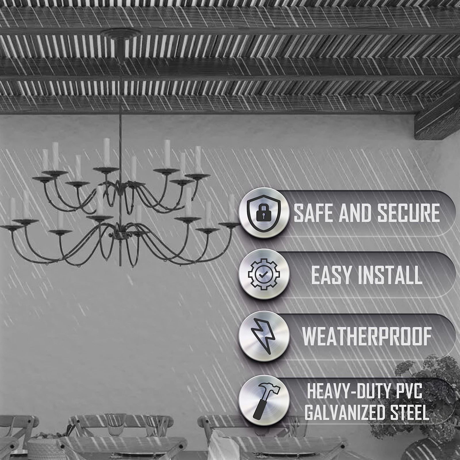 Hubbell-Bell PRCF57550GY Ceiling Fan Electrical box, Gray, 4 in. 4 in., Gray