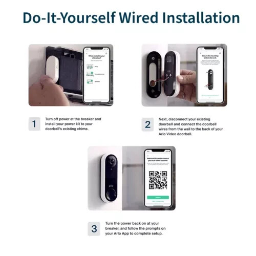 Arlo AVD1001 Smart Wired Motion Detection Night Vision HD Video Doorbell READ