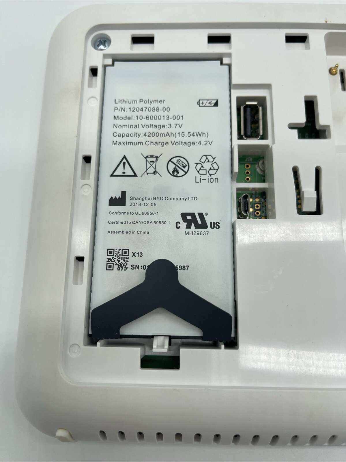 Vivint VS-SH2000-C00 Smart Home Control Panel ONLY. W/O POWER ADAPTER Backdoor