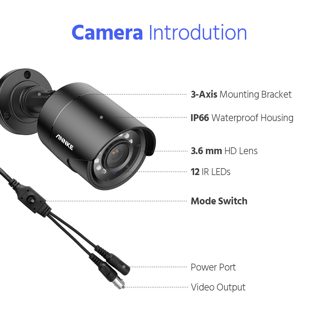 ANNKE 1080P 4IN1 CCTV Security Camera Outdoor IR Night Vision Home Surveillance