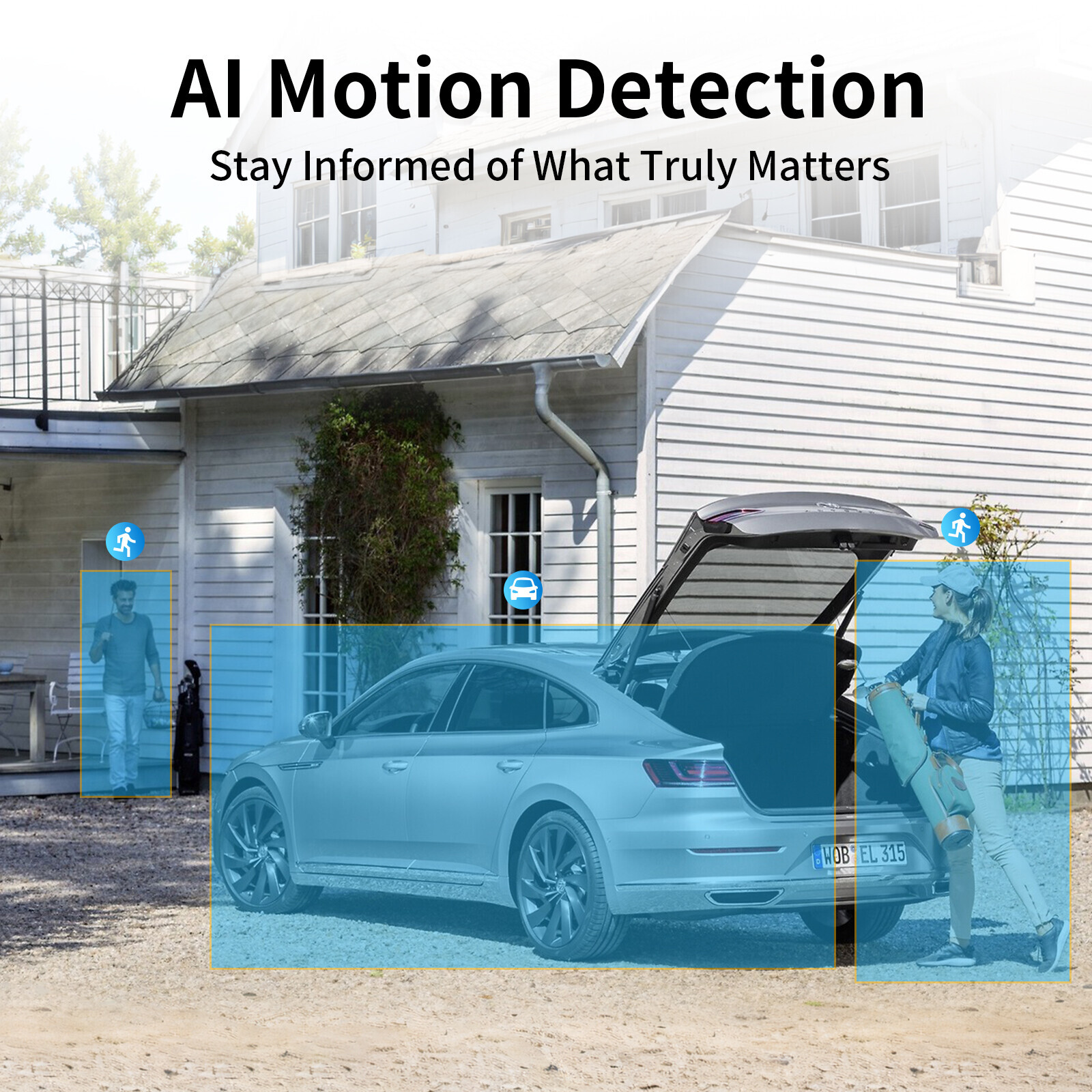 ANRAN Solar Powered Wireless Security Camera System Outdoor Home WiFi 2 Way Talk
