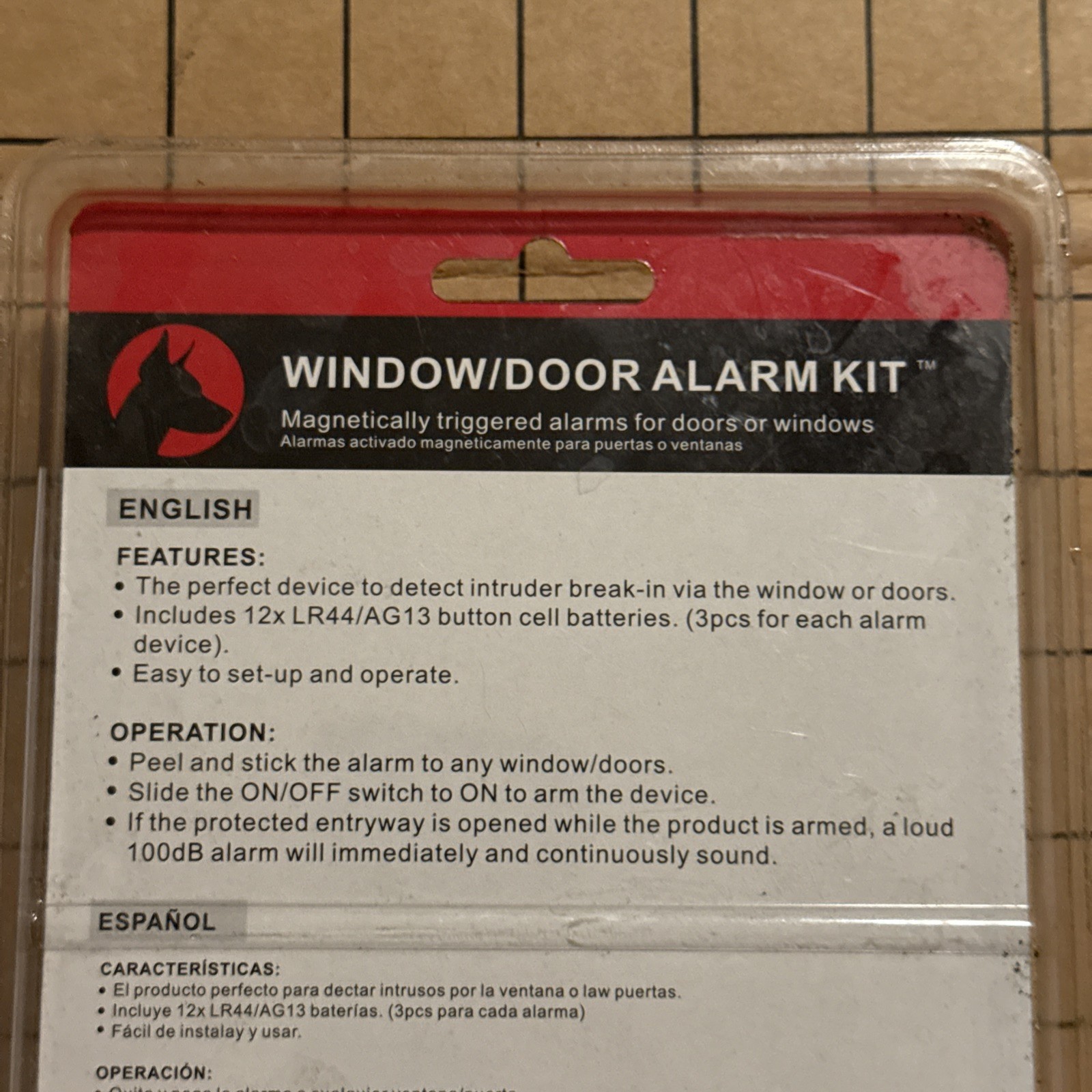 Doberman Security Window Door Alarm Kit Magnetically Triggered Alarm 4 Pack