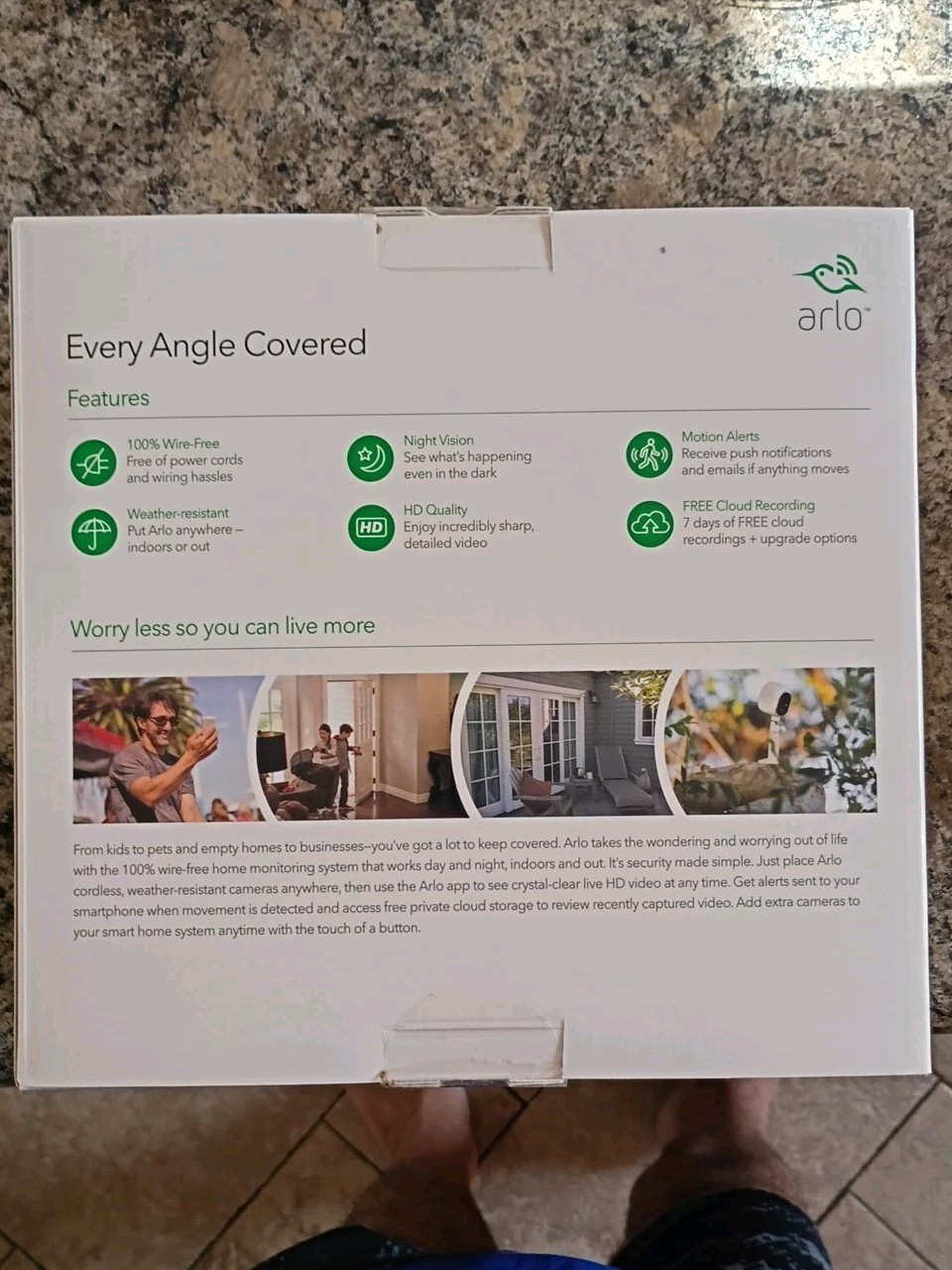 Arlo Wireless Security Cameras (4) VMS3430 by Netgear & 1 Arlo Quadpod Mount