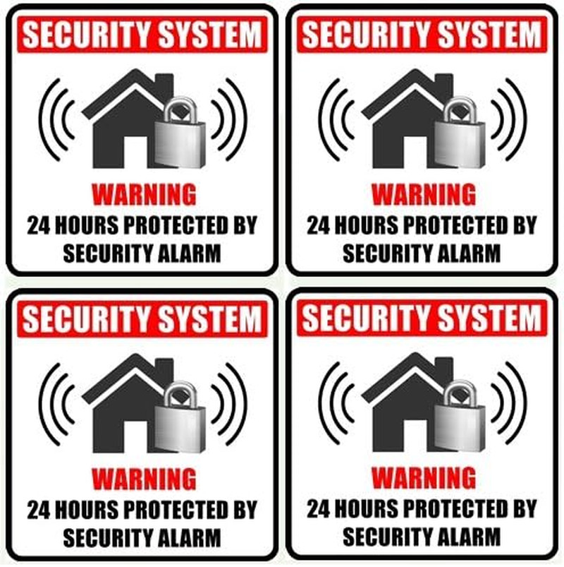 Outdoor/Indoor (4 Pack) 4″ X 4″ Home Business Security Burglar Alarm System Wind